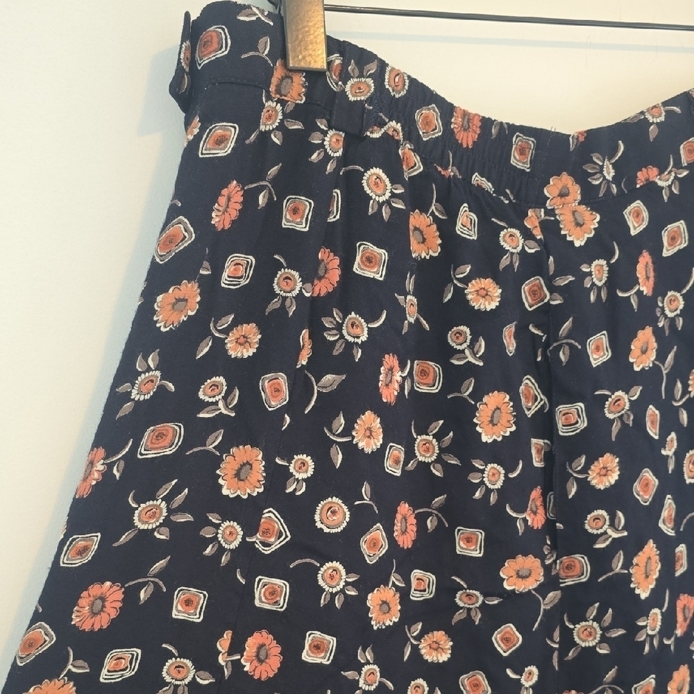 Vintage Plus Size Floral Print Women's Skirt - Picture 6 of 10